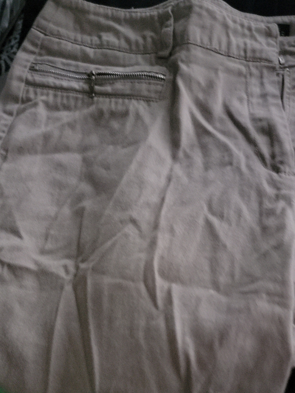 Larry Levine Stretch Khaki Pants in Light Beige Size 12